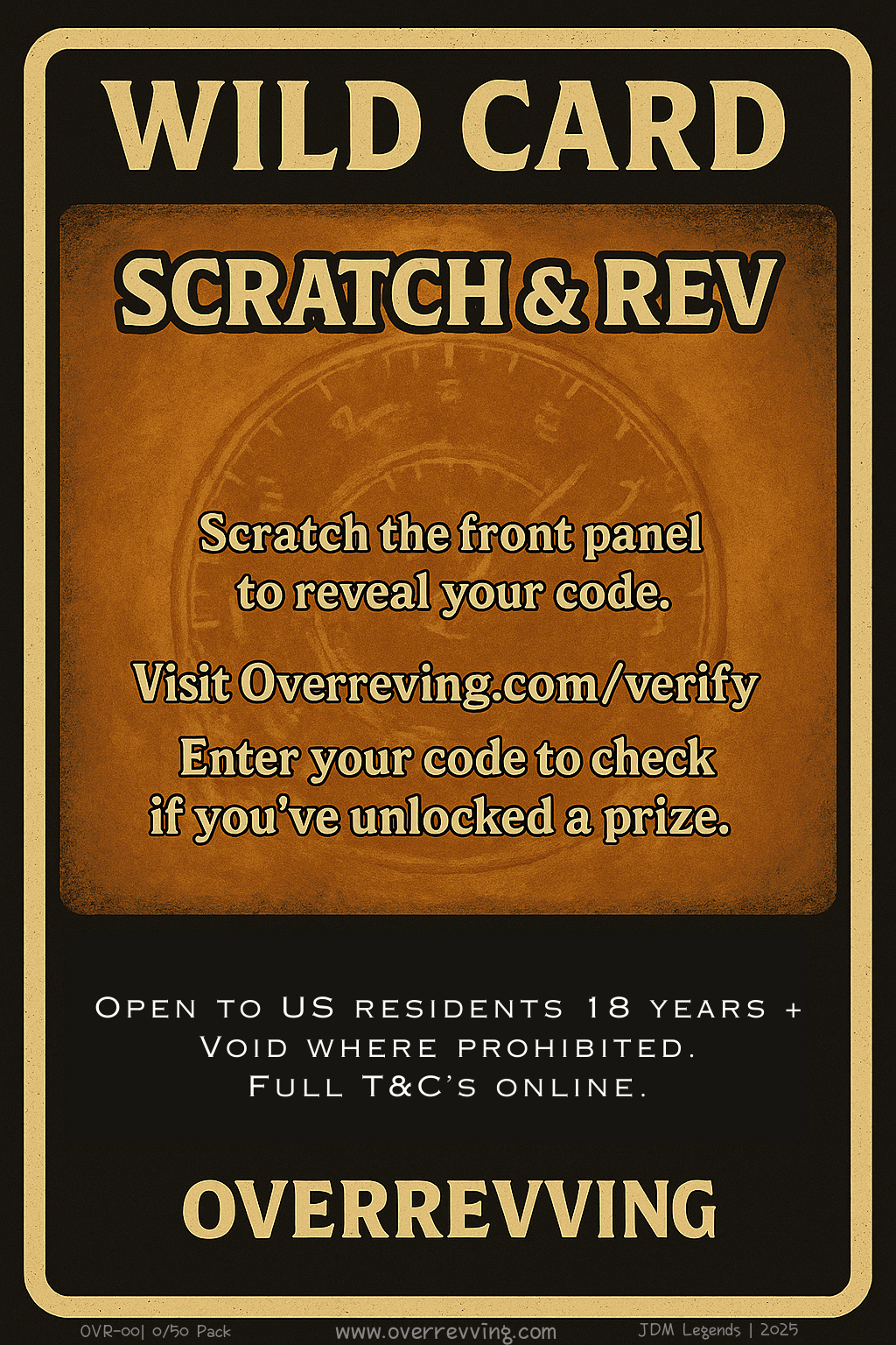 Wild Card scratch-off — back of card showing the scratch panel